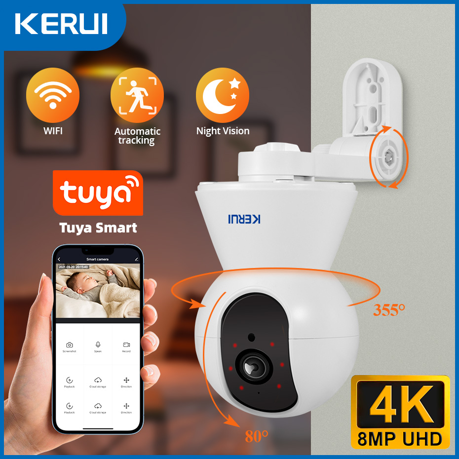 Eufy Camera E220 - KERUI ในร่ม 4K HD Tuya สมาร์ท